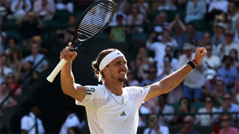  Alexander Zverev lần đầu vào bán kết Wimbledon