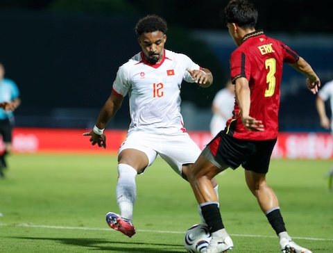 Xuân Son trong trận đấu với Timor Leste. Ảnh: Anh Khoa