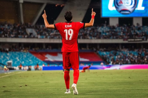 Niềm vui của Iihan Fandi khi có bàn mờ tỷ số