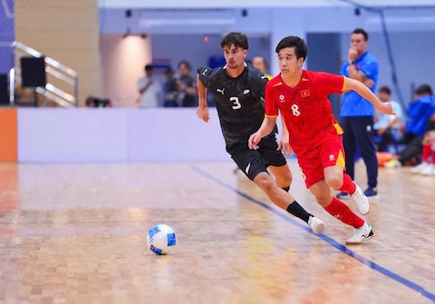 Futsal Việt Nam đã thắng chung cuộc 4-1. ảnh: BTC 