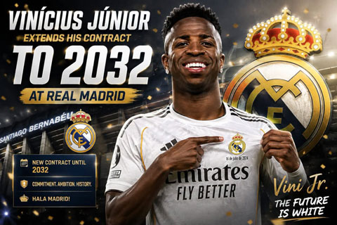 Real đáp ứng mức lương 22 triệu euro/mùa của Vinicius, bằng 10% tổng quỹ lương của Arsenal mỗi mùa