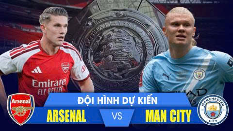 Arsenal vs Man City: Đội hình dự kiến, thông tin lực lượng mới nhất