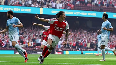  Trực tiếp Arsenal 1-0 Man City: Pháo thủ ghi bàn ngay giây thứ 25