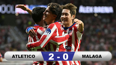  Kết quả Atletico Madrid 2-0 Malaga: Tân binh Lee Kang-in hóa người hùng