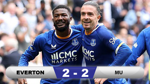  Kết quả Everton 2-2 MU: Quỷ đỏ rơi chiến thắng ở phút bù giờ
