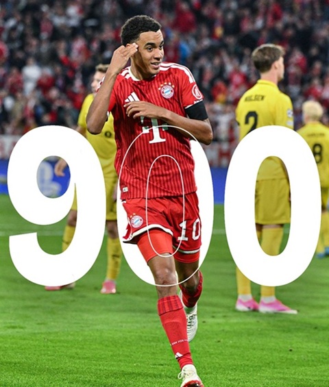 Bàn mở tỷ số của Musiala là bàn thắng thứ 900 của Bayern ở đấu trường châu Âu