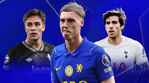 Yildiz, Palmer và Tonali là những ngôi sao không góp mặt tại Champions League mùa này - Ảnh: Transfermarkt