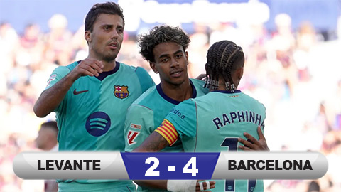  Kết quả Levante 2-4 Barca: Blaugrana toàn thắng cả 5 trận