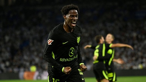 Jonathan David có bàn thắng đầu tiên cho Atletico chỉ sau 47 phút thi đấu. Ảnh: Deportesdo