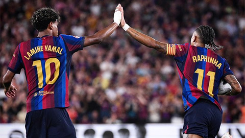  Yamal và Raphinha lập kỳ tích cho Barca sau 70 năm
