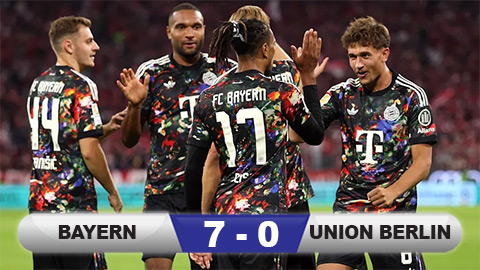  Kết quả Bayern 7-0 Union Berlin: Hùm xám nghiền nát con mồi