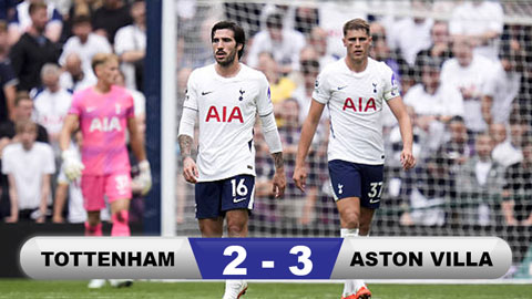  Kết quả Tottenham 2-3 Aston Villa: Gà trống vẫn chưa biết thắng
