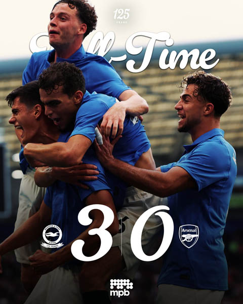 Brighton gây bất ngờ khi cầm hòa Arsenal