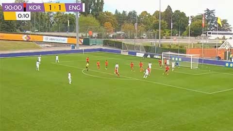  Thần đồng Chelsea gây sốt, ghi bàn phút bù giờ giúp U18 Anh hạ Hàn Quốc