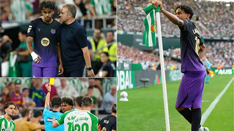  Lamine Yamal khiến NHM Betis nổi điên, Flick phải can thiệp