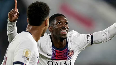 Dembele luôn in dấu giày trên hàng công của PSG mỗi khi có mặt trên sân