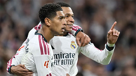  Bellingham và Mbappe phối hợp ghi bàn như trong game