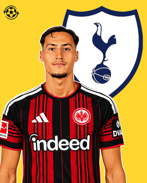 Tottenham đang dành sự quan tâm lớn cho Ebnoutalib của Frankfurt