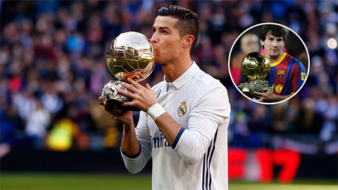  Ronaldo áp đảo Messi trong cuộc bình chọn Quả Bóng Vàng vĩ đại nhất