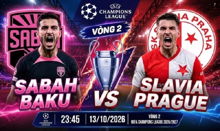  Nhận định Sabah Baku vs Slavia Prague 23h45 ngày 13/10: Điểm số đầu tiên